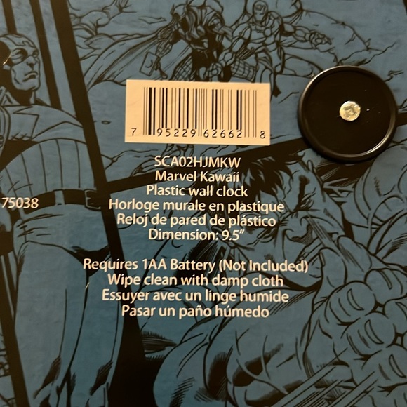 9.5” Marvel Avengers Kawaii Wall Clock - Picture 5 of 5